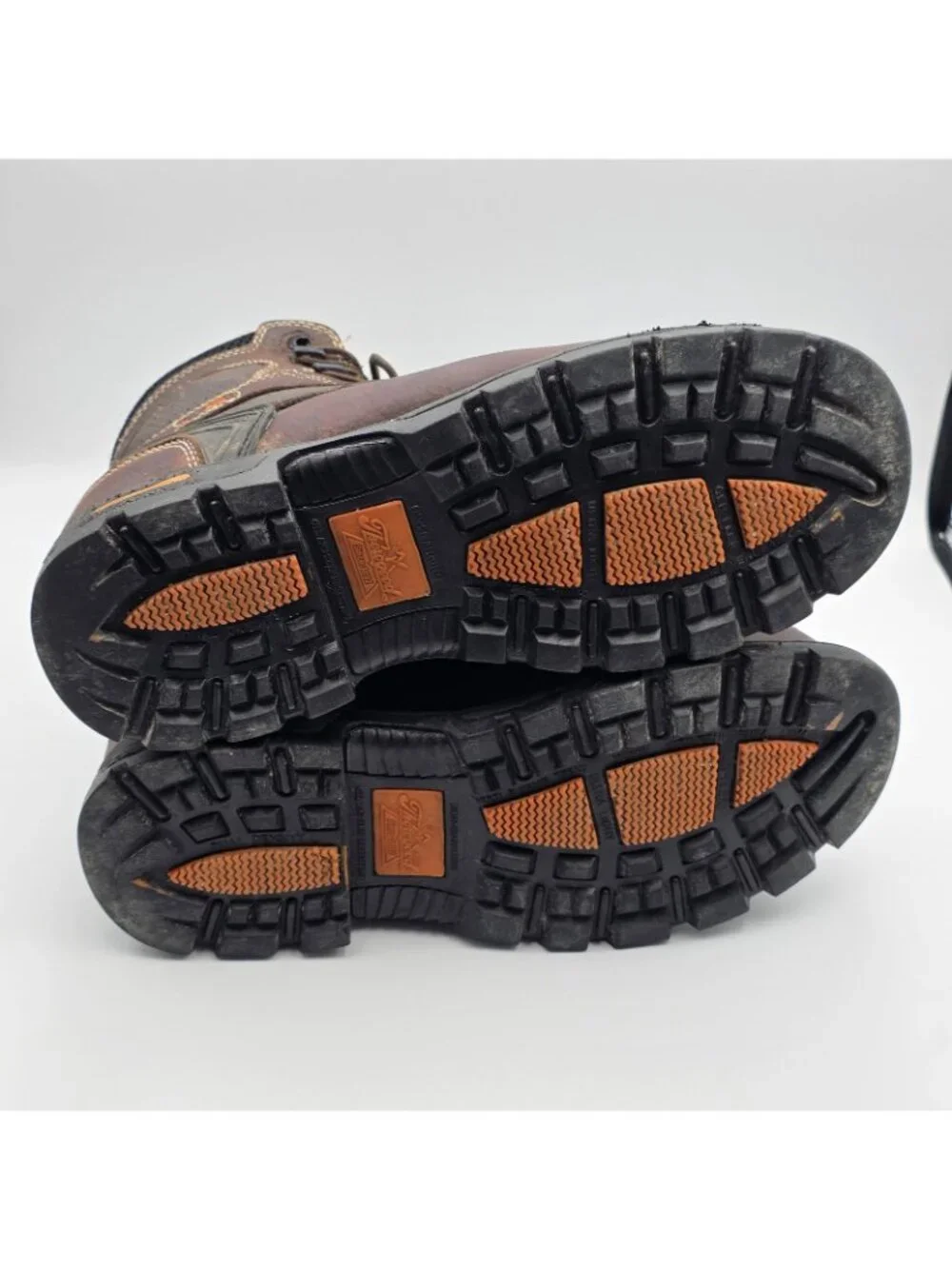 Thorogood VGS 300 GS Work Boots Mens 12 Brown Leather Safety Toe Slip Resistant